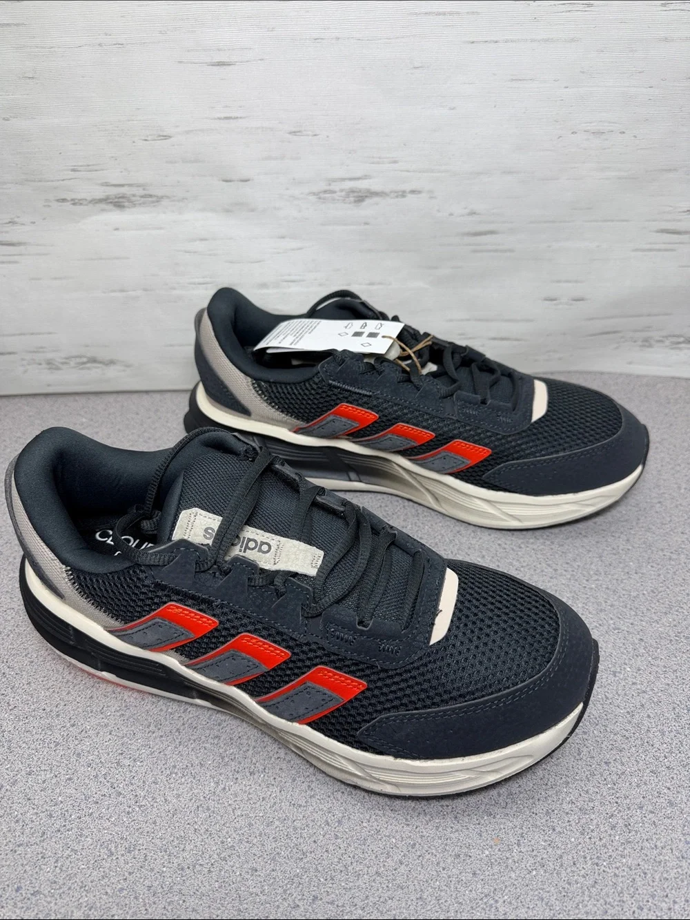 adidas Black Sneakers with Red and Cream Accents